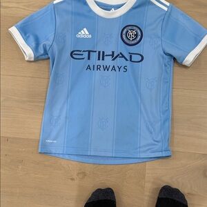 Adidas Kids Light Blue Soccer Jersey